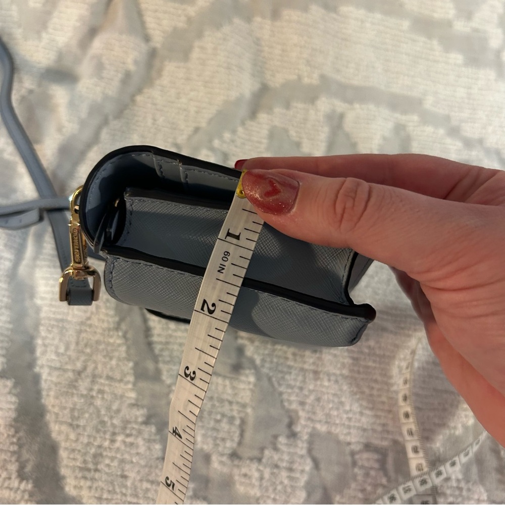 Michael Kors Pale Blue Jet Set Charm Small Top Handle Smartphone Crossbody Purse - Picture 15 of 15